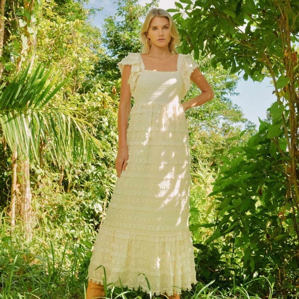 MARIE OLIVER Kora Smocked Pique Maxi Dress - Picture 5 of 15